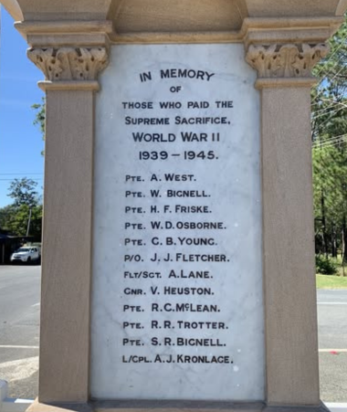 Coomera Anzacs - The Cenotaph